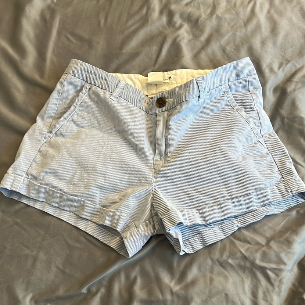 H&M Blue and White Striped Shorts